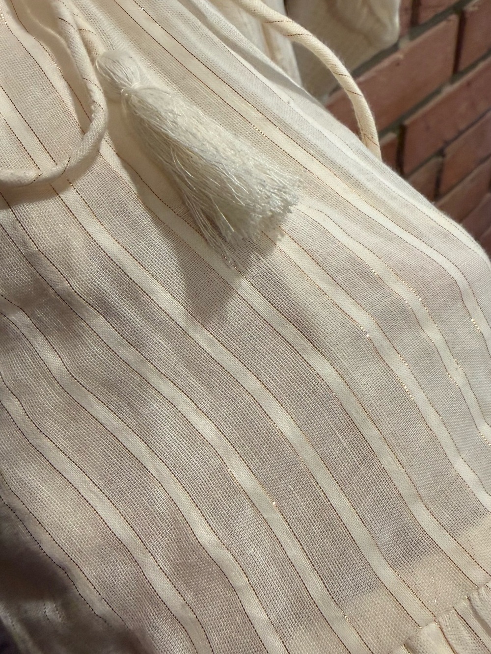 Cleobella Celine Cream Button-Front Ruffle Mini Dress - Picture 9 of 10